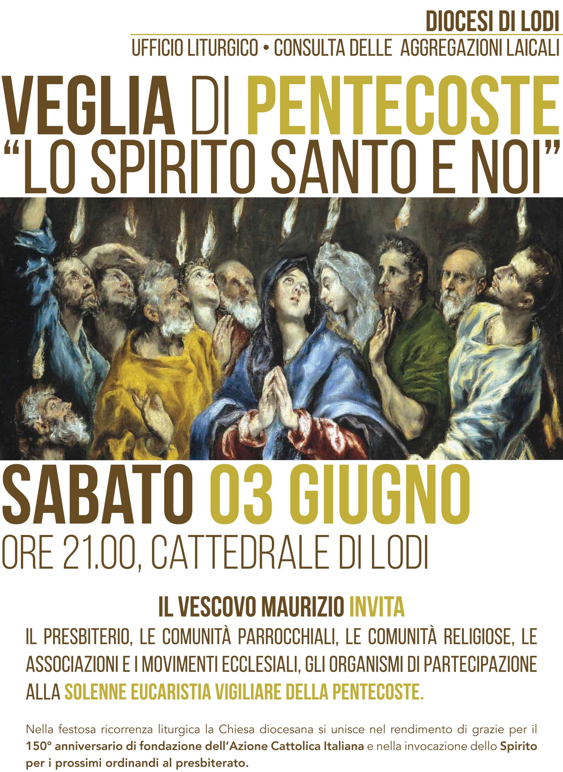 3 giugno: Veglia Diocesana di Pentecoste