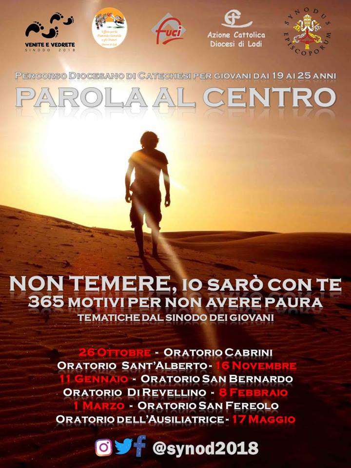 PAROLA AL CENTRO & PAROLA AI GIOVANI percorso formativo per giovani 19-25enni e 25-35enni