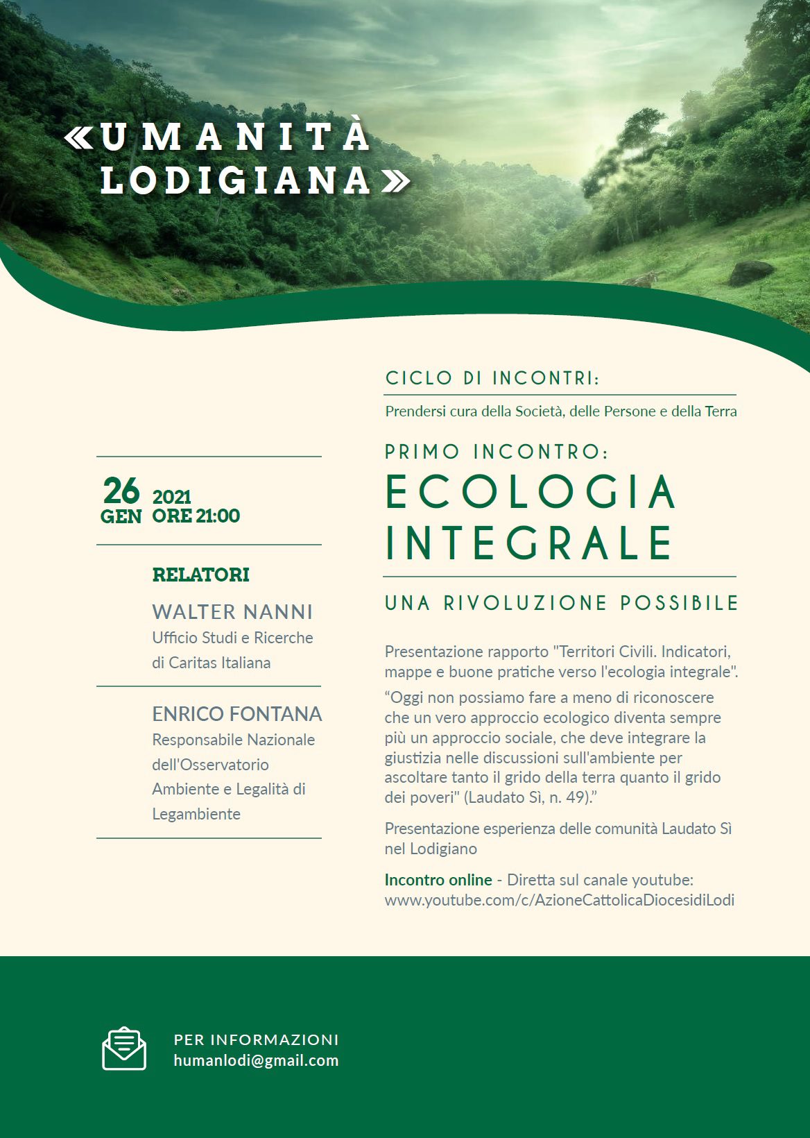 LA RETE UMANITÀ LODIGIANA si rimette… in cammino